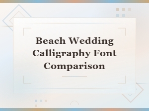 Best Beach Wedding Calligraphy Fonts Compared for 2024