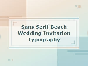 Elegant Sans Serif Beach Wedding Invitation Typography Ideas